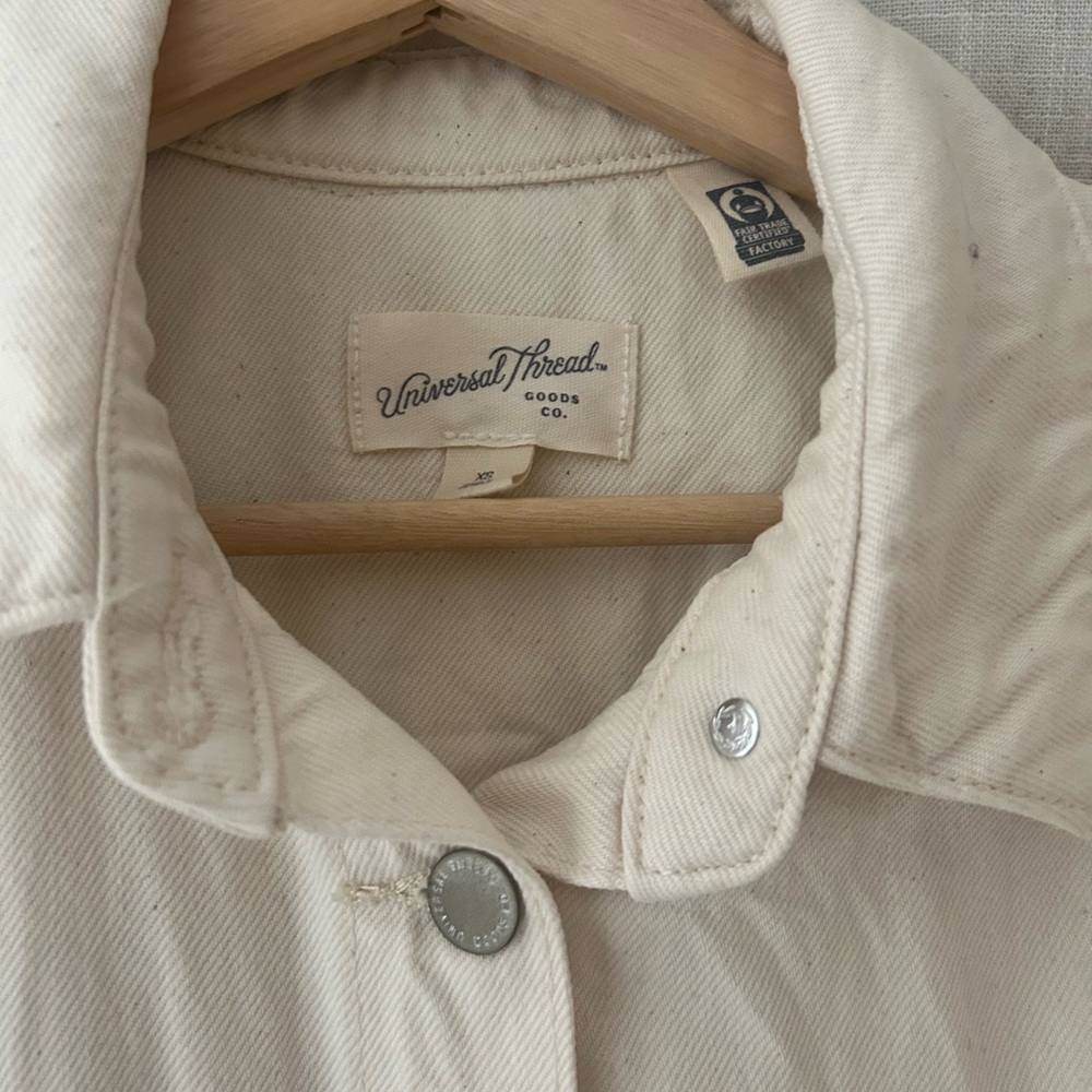 Universal Thread Cream Collared Shirt - image 2
